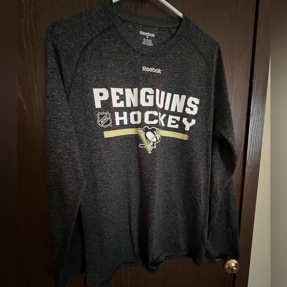 Pittsburgh Penguins Reebok Grey Long Sleeve Tee